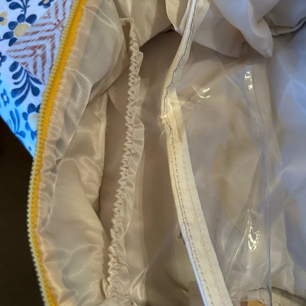Blue & Yellow Makeup Organizer Bag